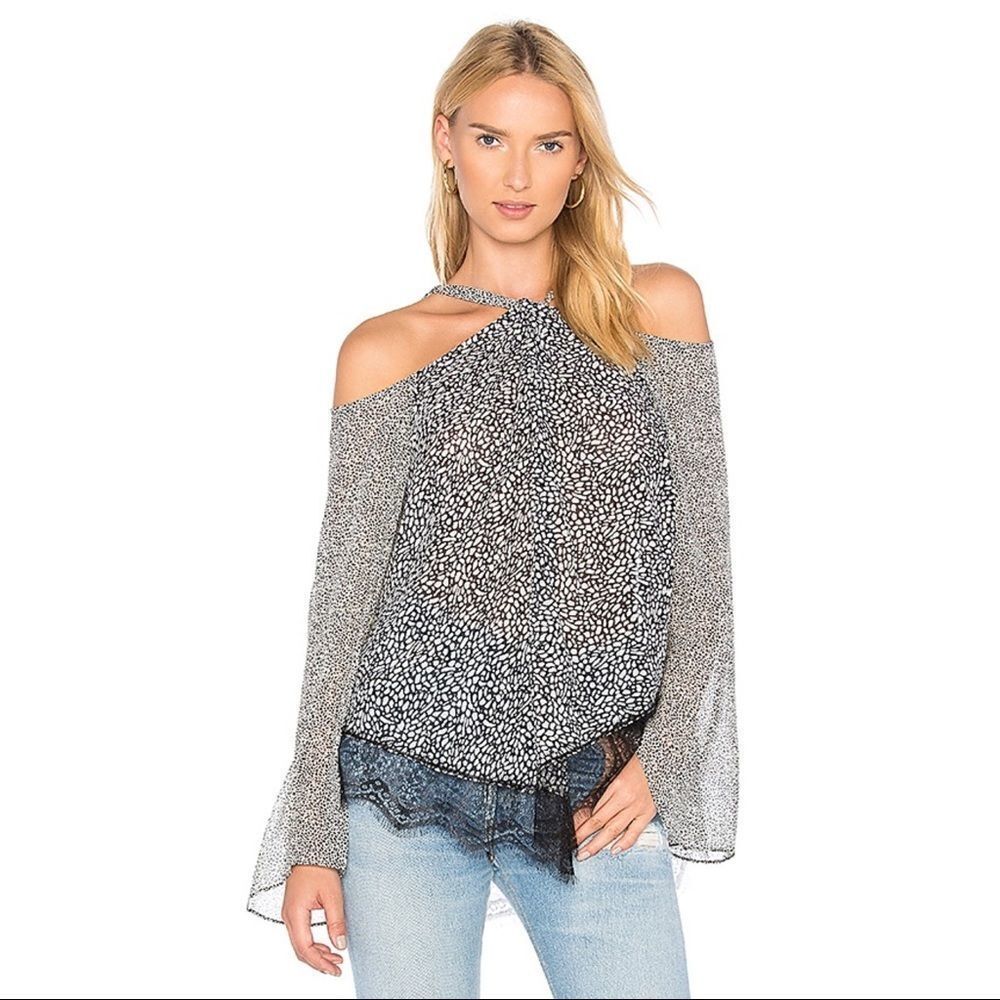 Derek Lam 10 Crosby Cold Shoulder Halter. Sz 0 NWT